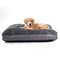 Dirty Dog Rectangle Dog Bed Grey